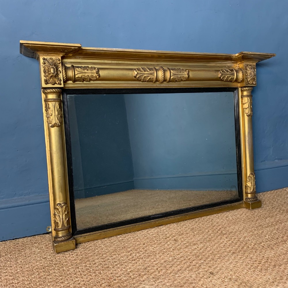 A George IV gilt overmantel Mirror circa 1825 in lovely original condition