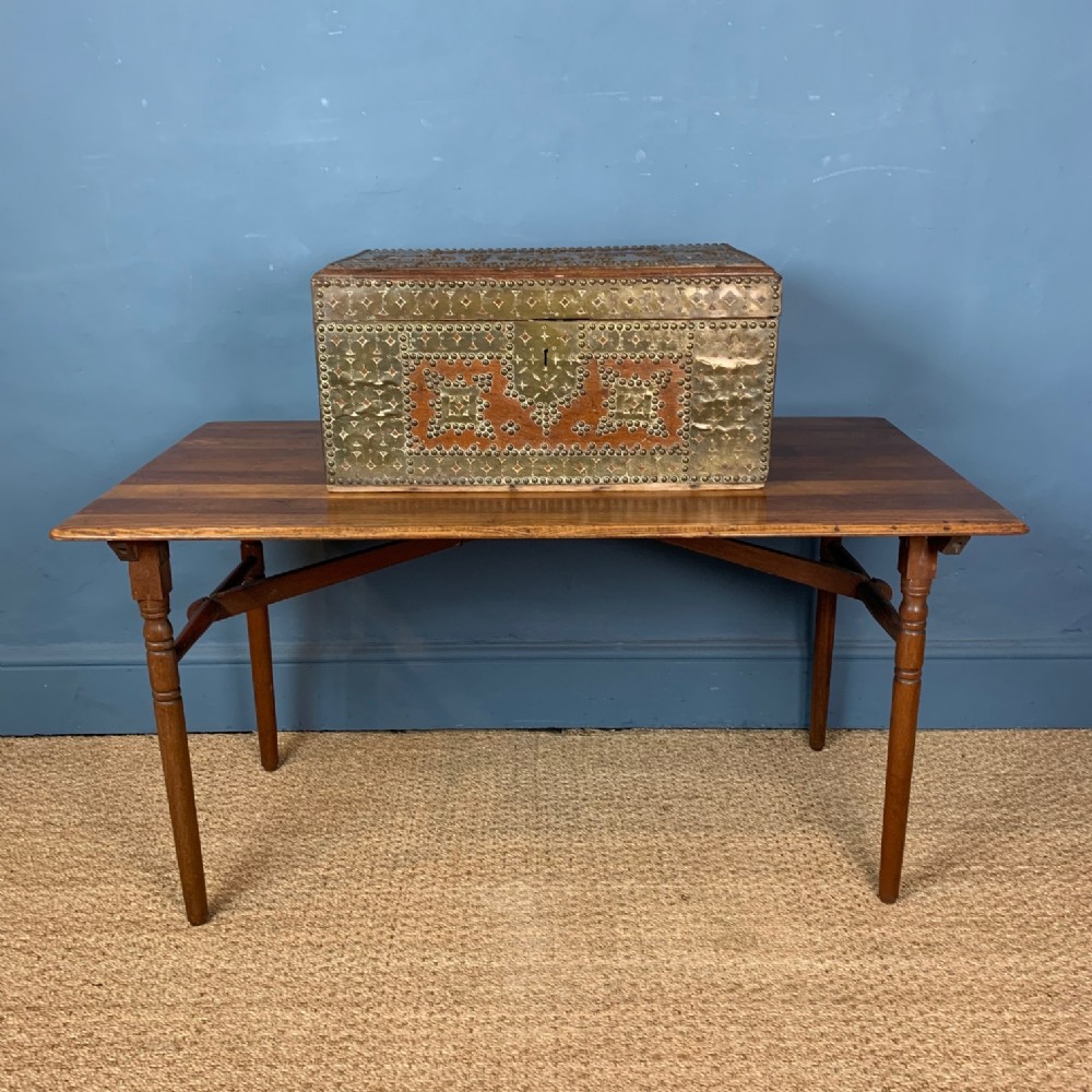 A rare small Zanzibar shisham and brass studded chest circa 1880