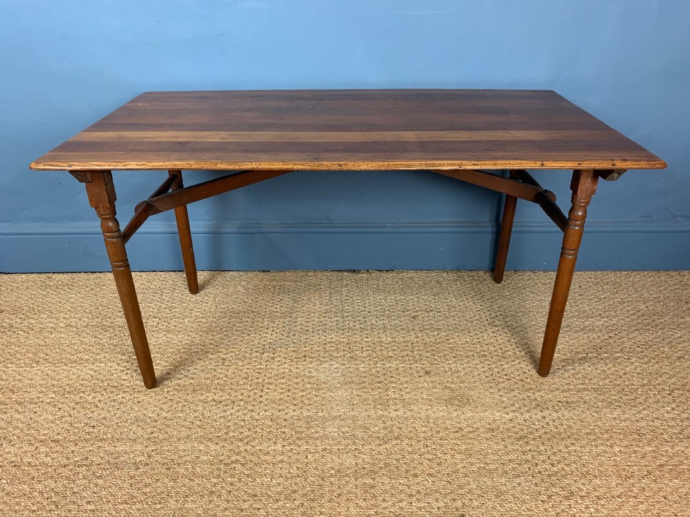 An Edwardian oak patent folding picnic table circa 1905