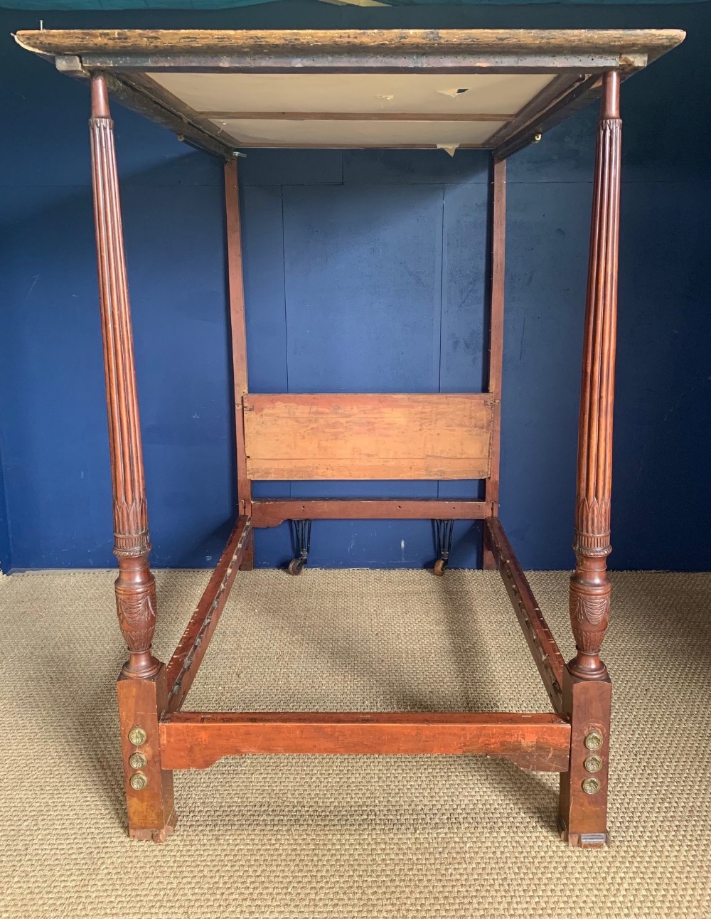 A George 111 Hepplewhite period mahogany 4 poster bed circa 1790