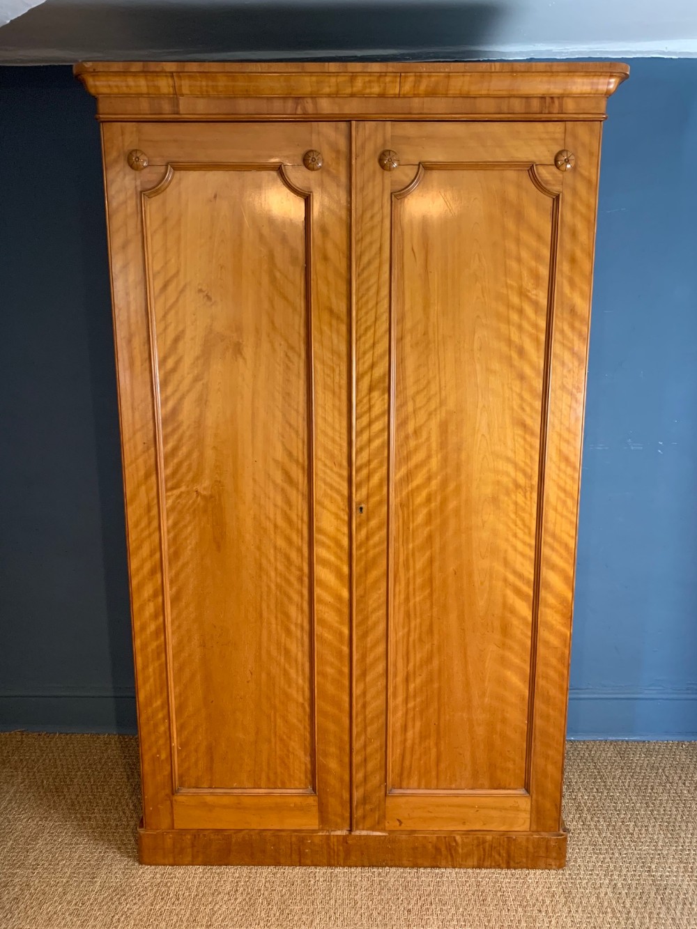  A Victorian satin birch hall cabinet circa 1870