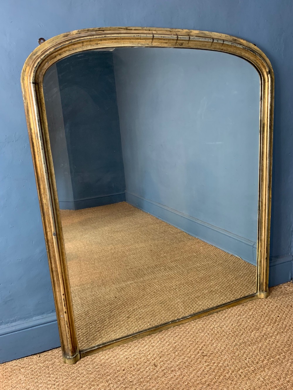 A mid 19th c Victorian overmantel mirror c 1860