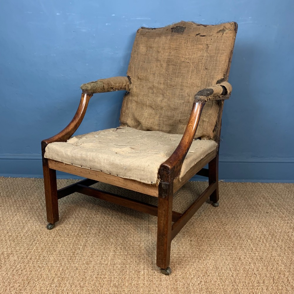 A George 111 Chippendale period mahogany Gainsborough Chair c 1770
