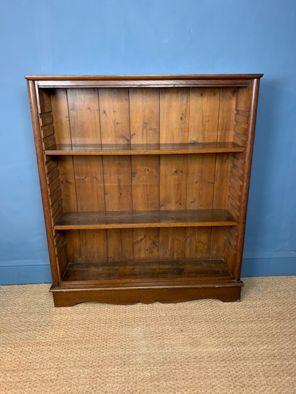 A 19th century oak open Library bookcase circa 1870