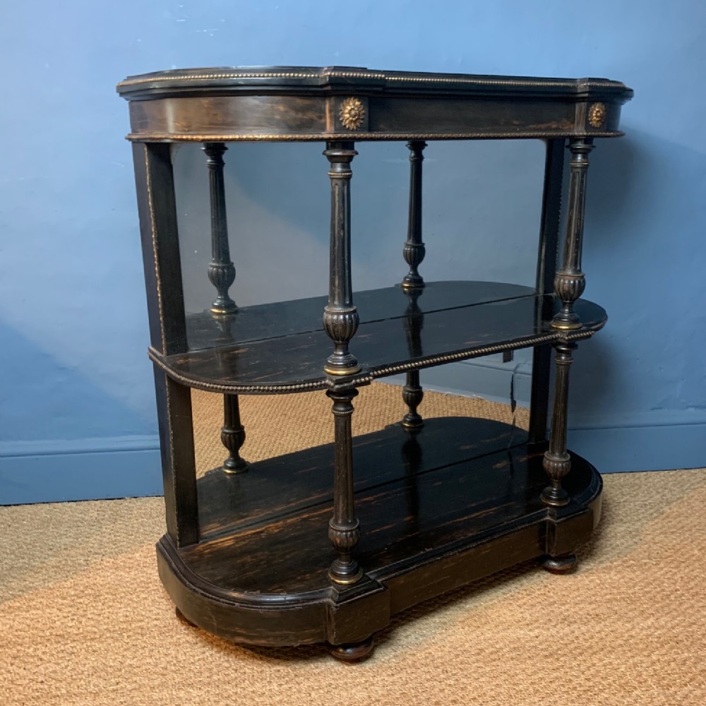 A Victorian macassar ebony veneered side cabinet circa 1870