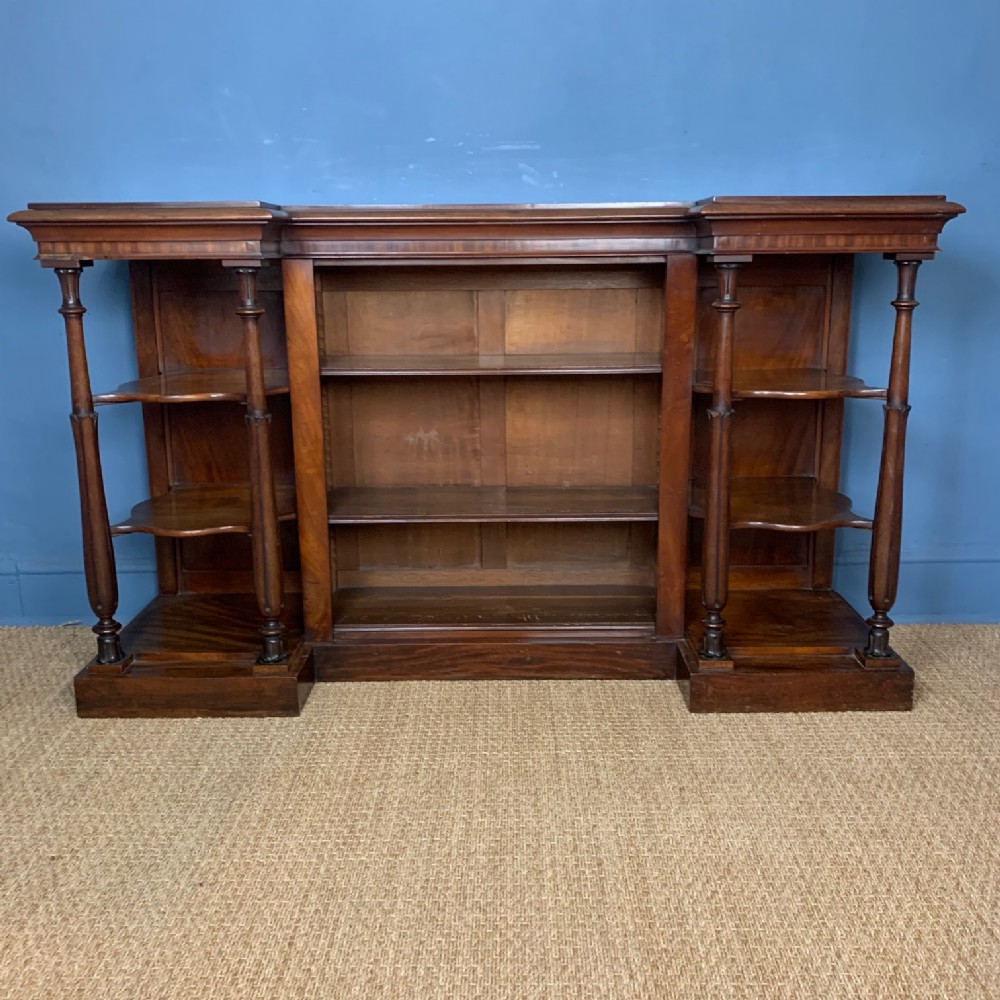 A William IV Cornish mahogany open bookcase circa 1835