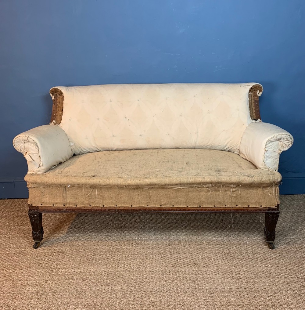 A small late Victorian mahogany sofa circa 1890