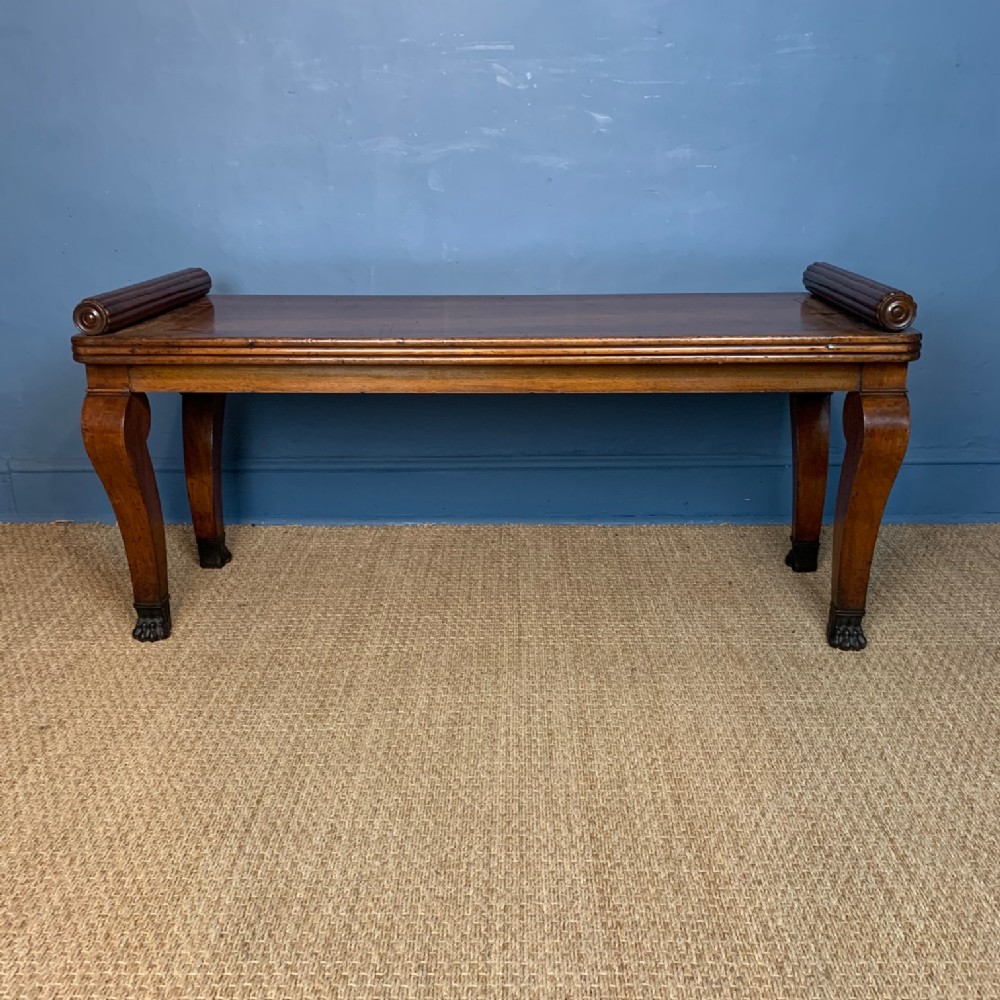 A large George IV mahogany window seat circa 1830