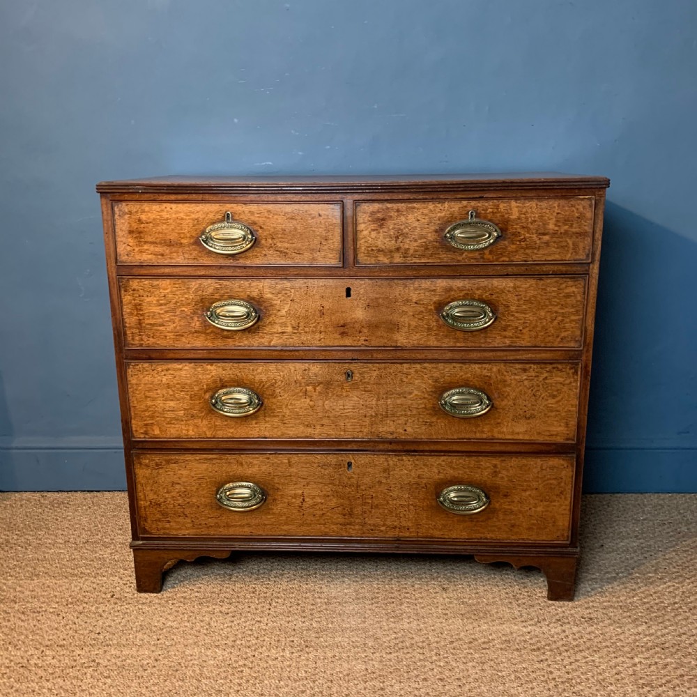 A George 111 oak chest of drawers circa 1820