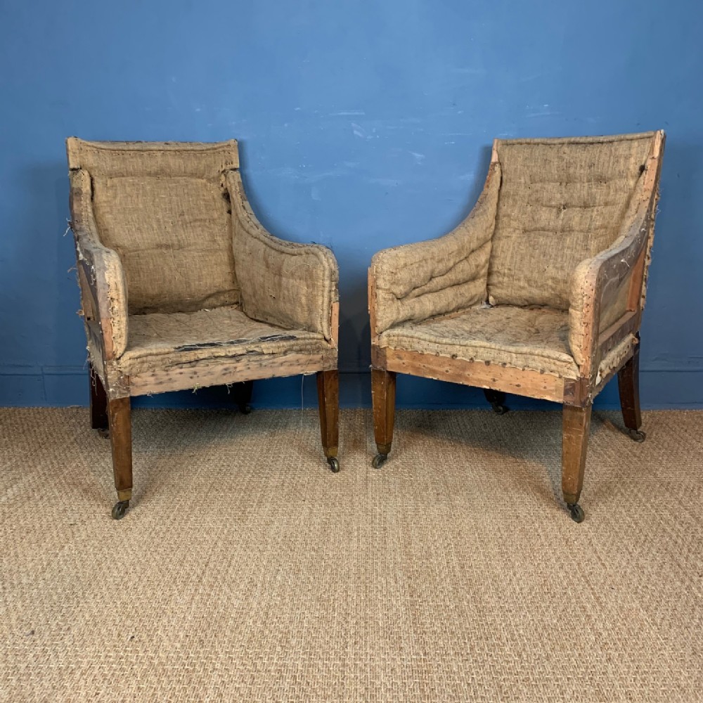 A pair of George IV mahogany library chairs circa 1830