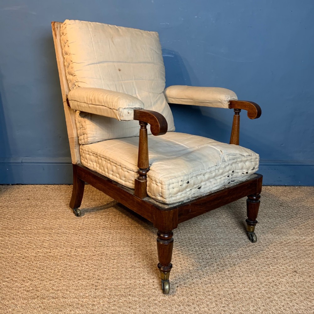 A William IV birch wood open armchair circa 1835