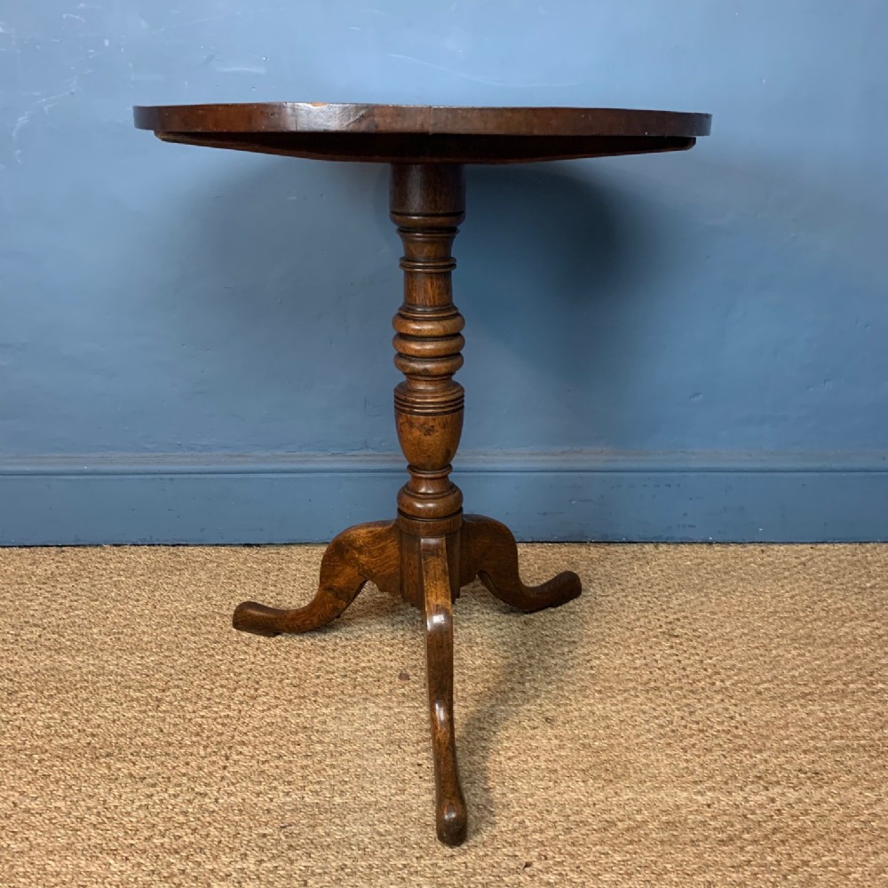 A late Georgian Somerset oak tripod table circa 1820