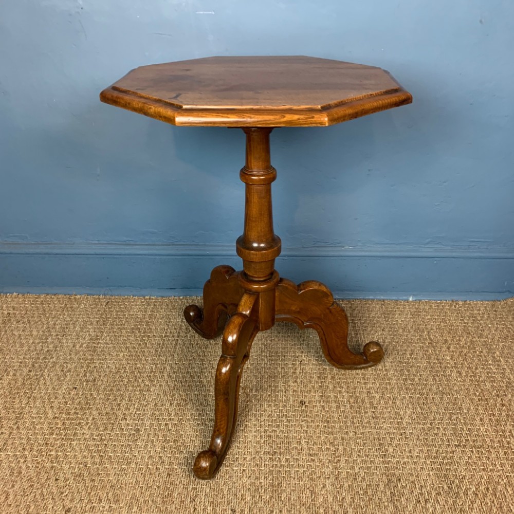 A William IV ash octagonal tripod table circa 1835 possibly Scottish