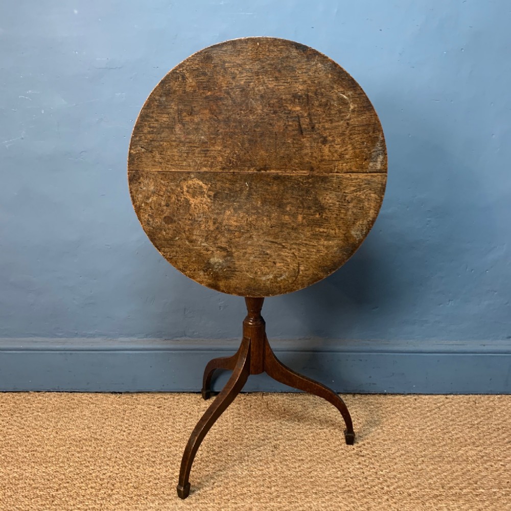 A Regency oak tripod table circa 1810