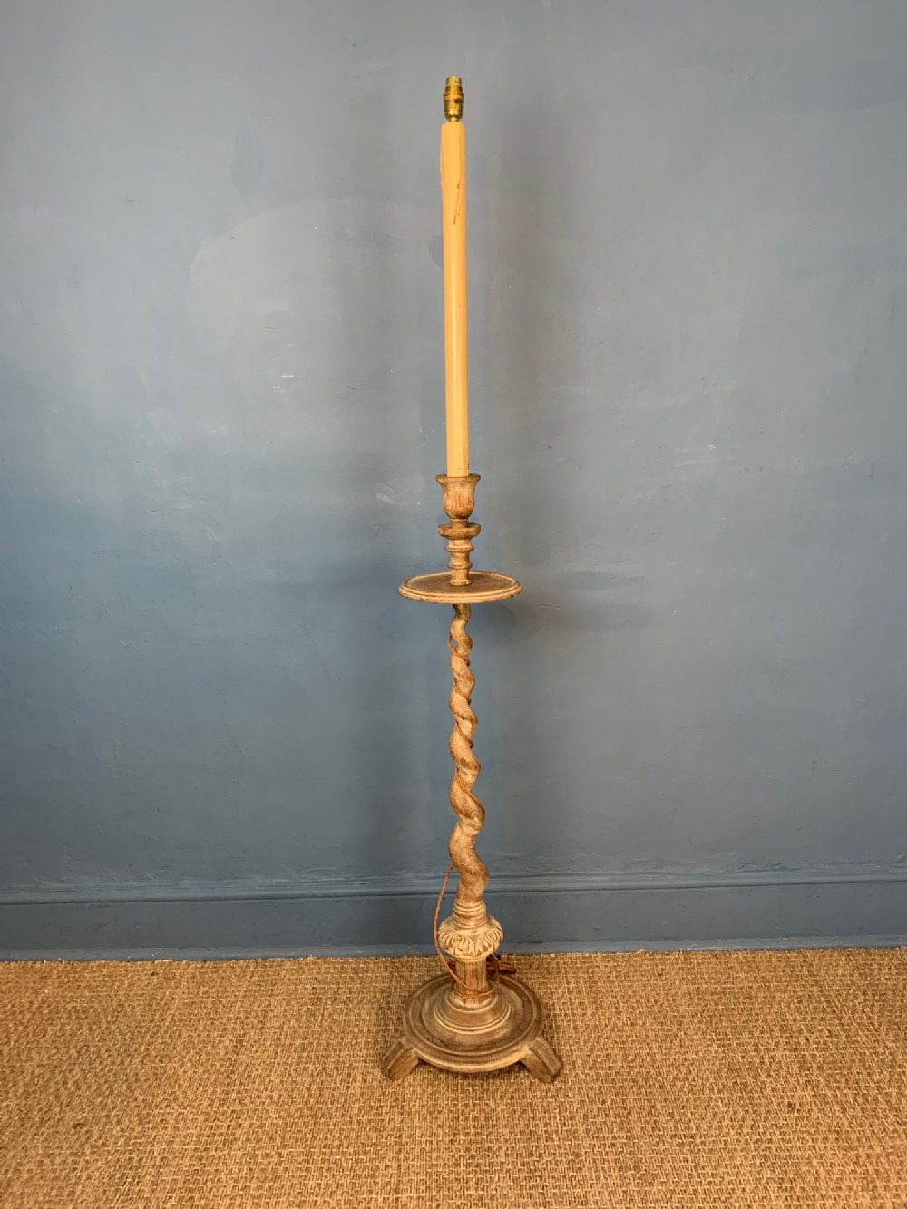 A Heals oak standard lamp circa 1920