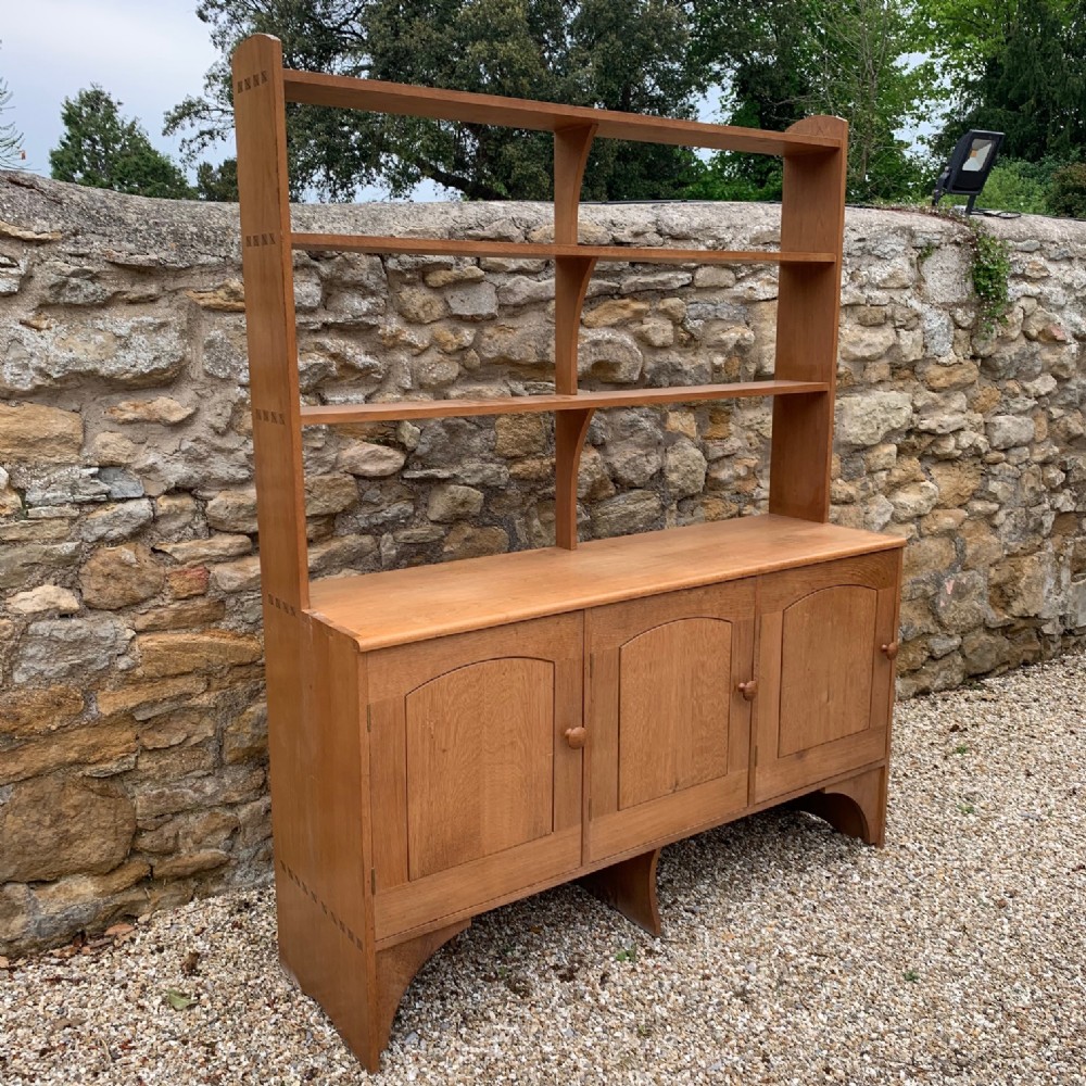 An unusual Cotswold School oak dresser circa 1930 