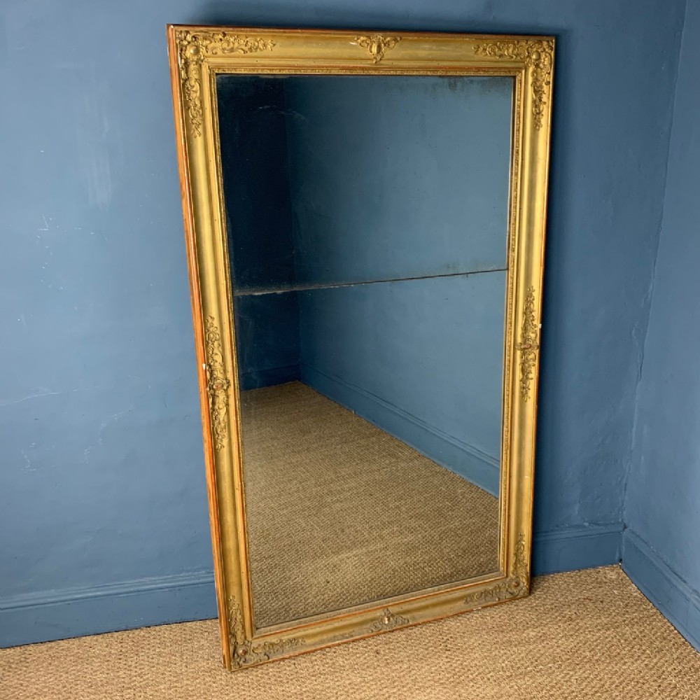 A large mid 19th century French gilt mirror circa 1850