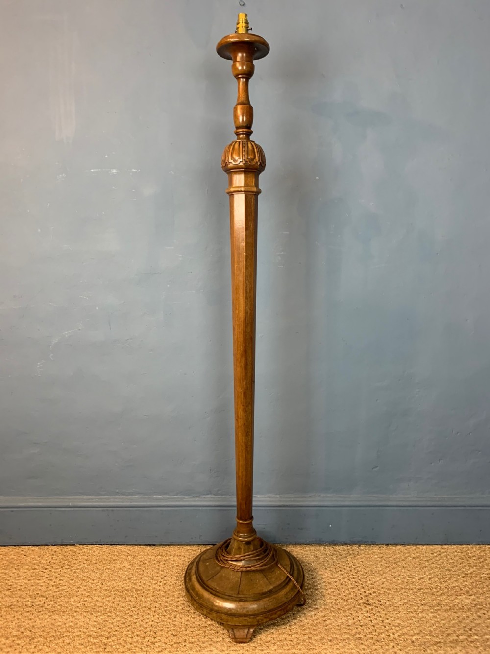 A Heals walnut Standard Lamp circa 1925
