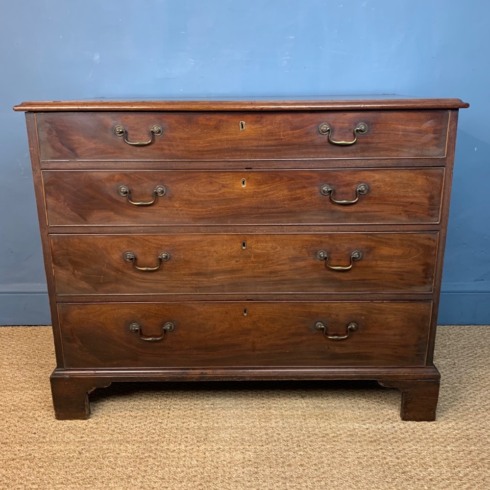 A George 111 mahogany Chippendale period chest of drawers circa 1770