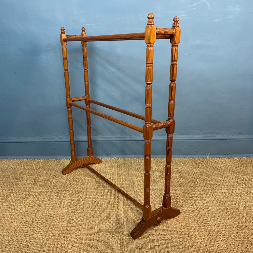 A Victorian Oregon Pine towel rail circa 1890