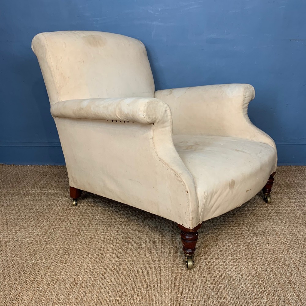 A large Victorian country house armchair c1890 by Hindley and Sons