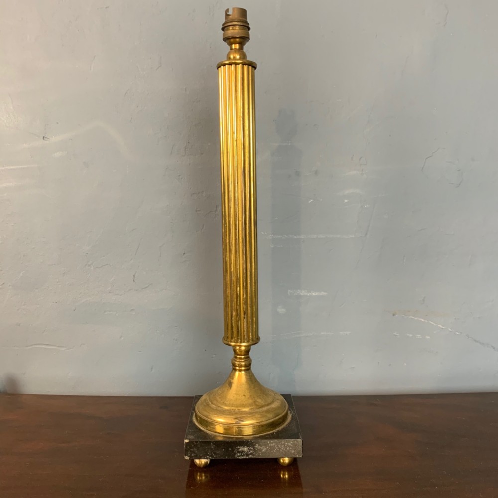 A French brass and marble table lamp circa 1910