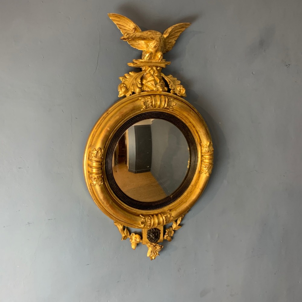 A Regency gilt convex mirror circa 1815