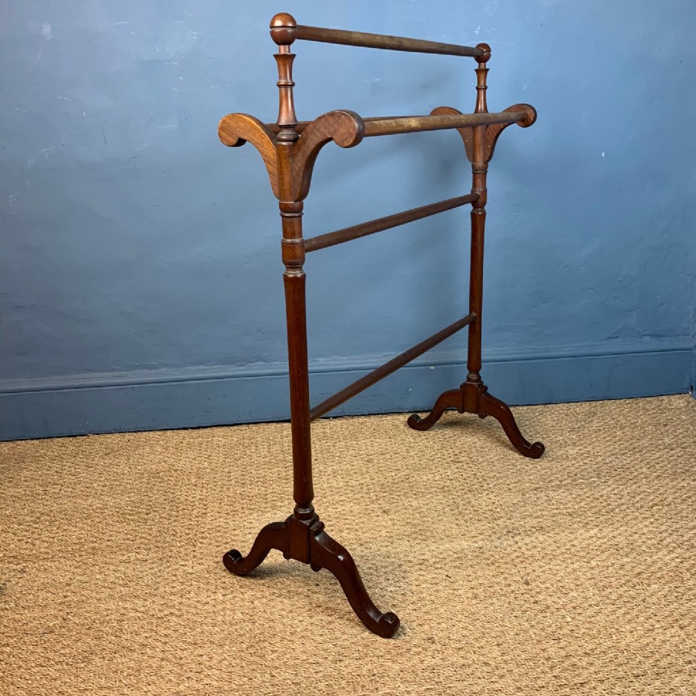 A mid 19th c mahogany towel rail circa 1850