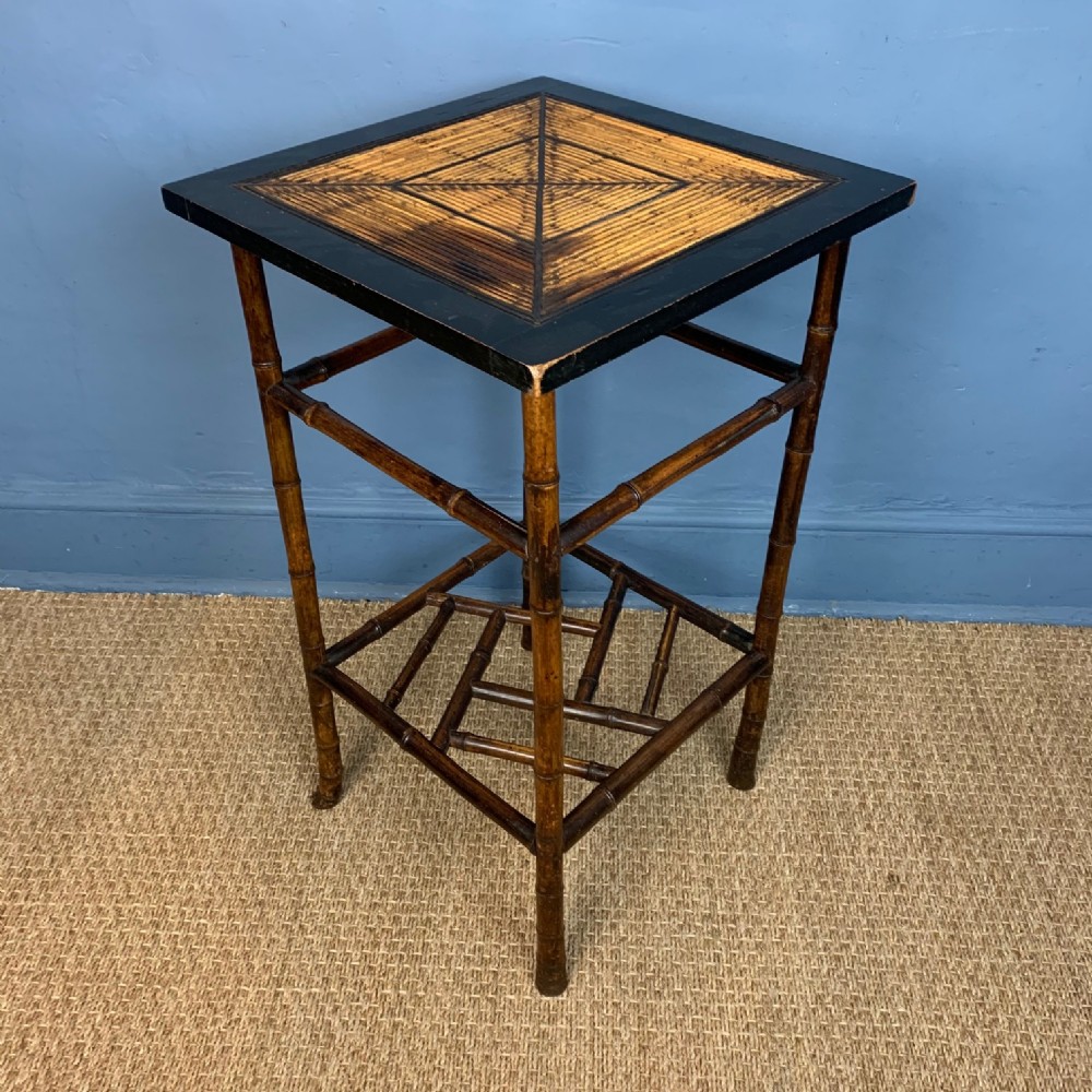A rare Aesthetic Movement bamboo and quillwork table circa 1880
