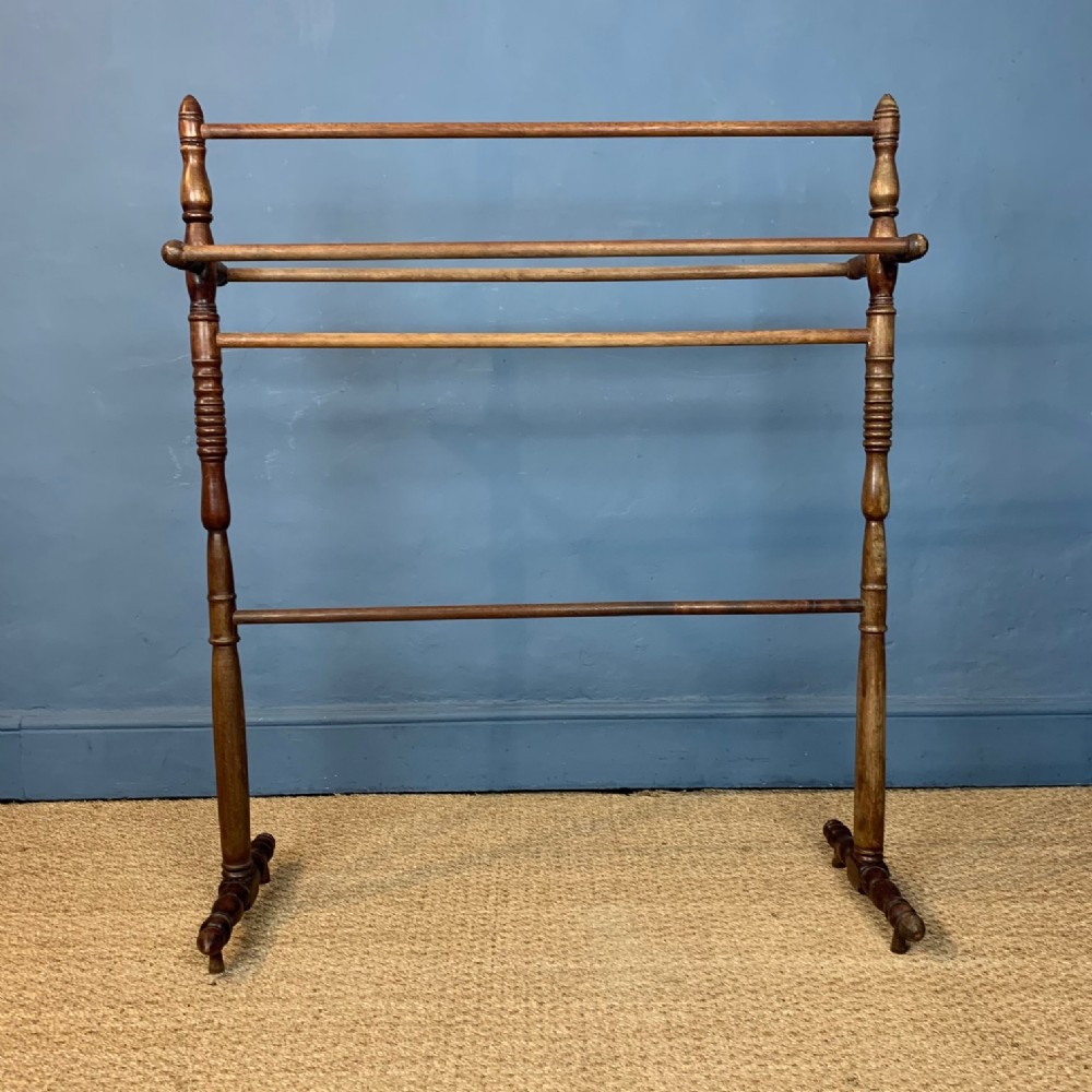 A large Victorian mahogany towel rail circa 1890
