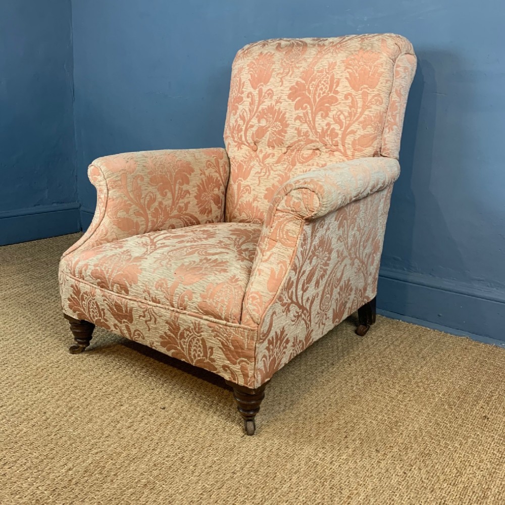 A late Victorian mahogany country house armchair circa 1900