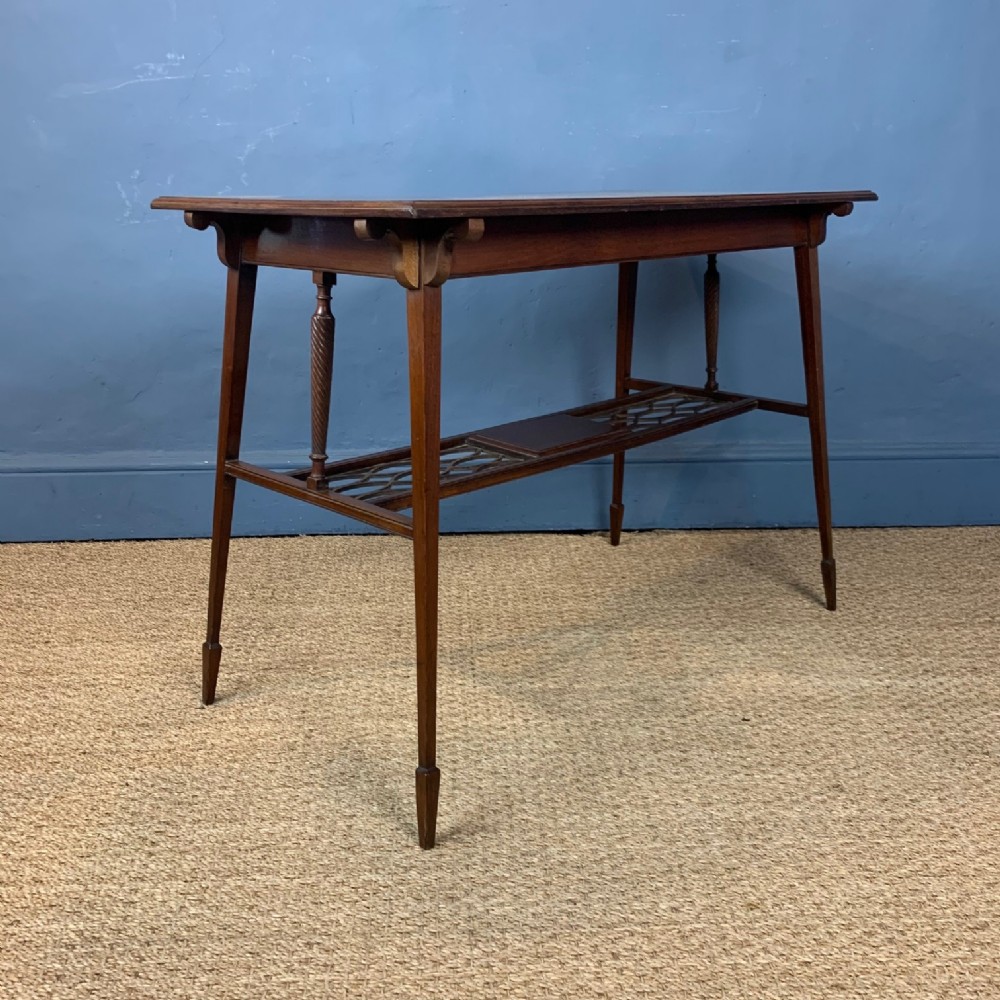 An Aesthetic Movement walnut side table circa 1890