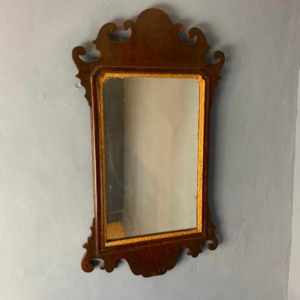 An early George 111 mahogany Chippendale period Swansea style mirror circa 1770 