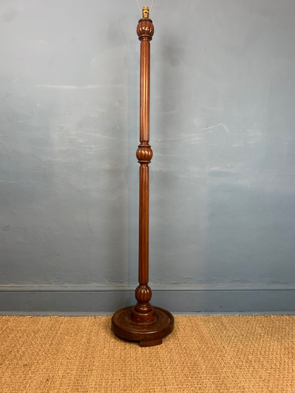 A Heals mahogany standard lamp circa 1920 