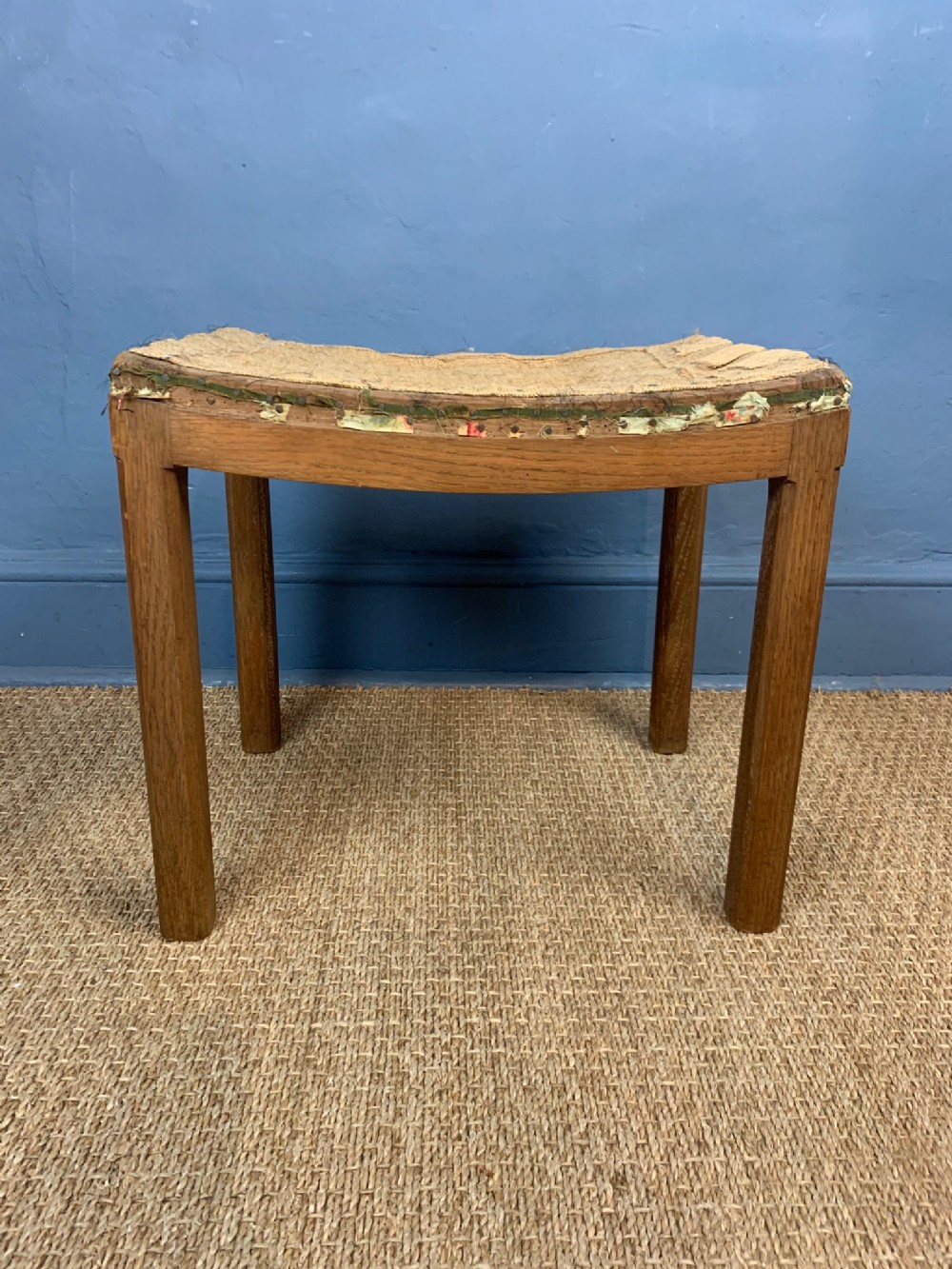 A Cotswold School oak stool circa 1930