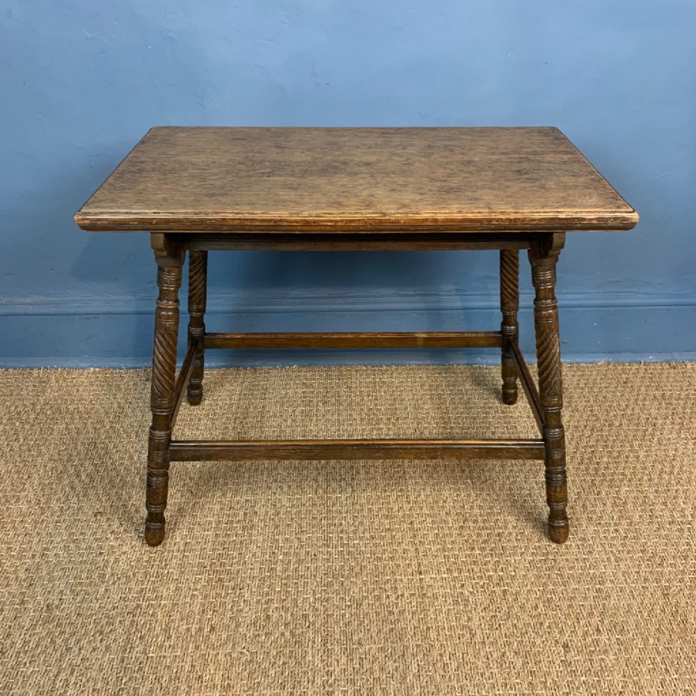 An Aesthetic Movement oak rectangular table circa 1880 by C Hindley and Sons
