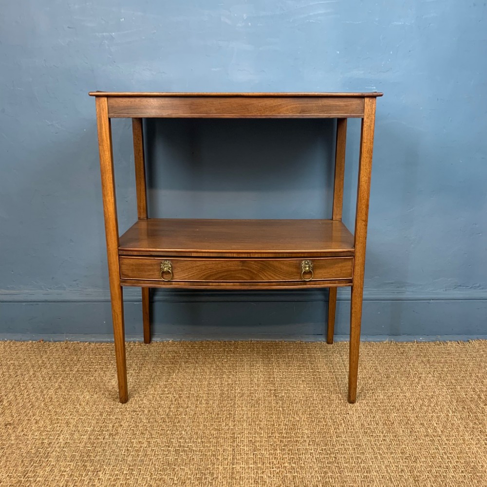 A George 111 mahogany bow front 2 tier side or dressing table circa 1800 