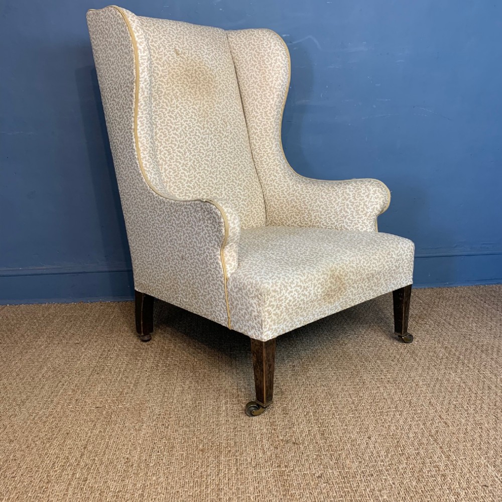A late Victorian wing armchair circa 1900 