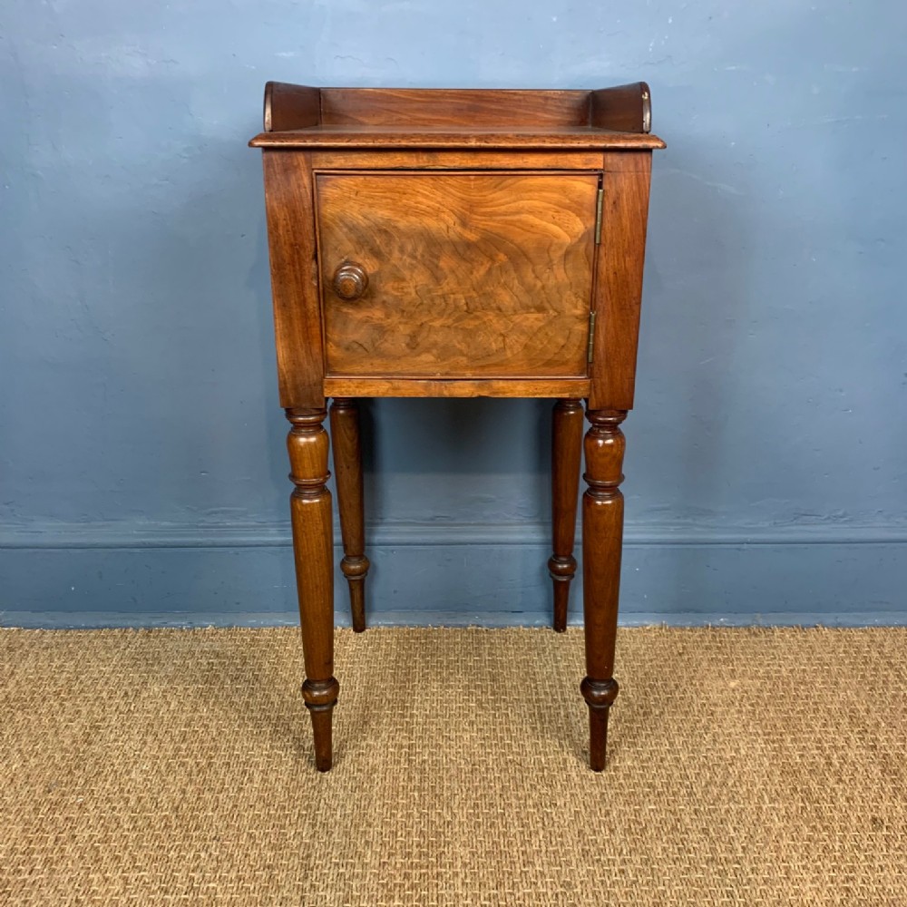 A George IV mahogany bedside table circa 1820