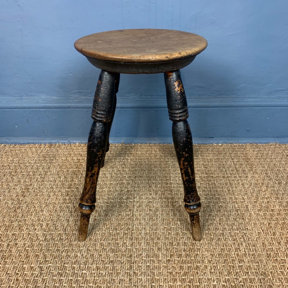 A small mid 19th c Cornish beech 4 legged stool
