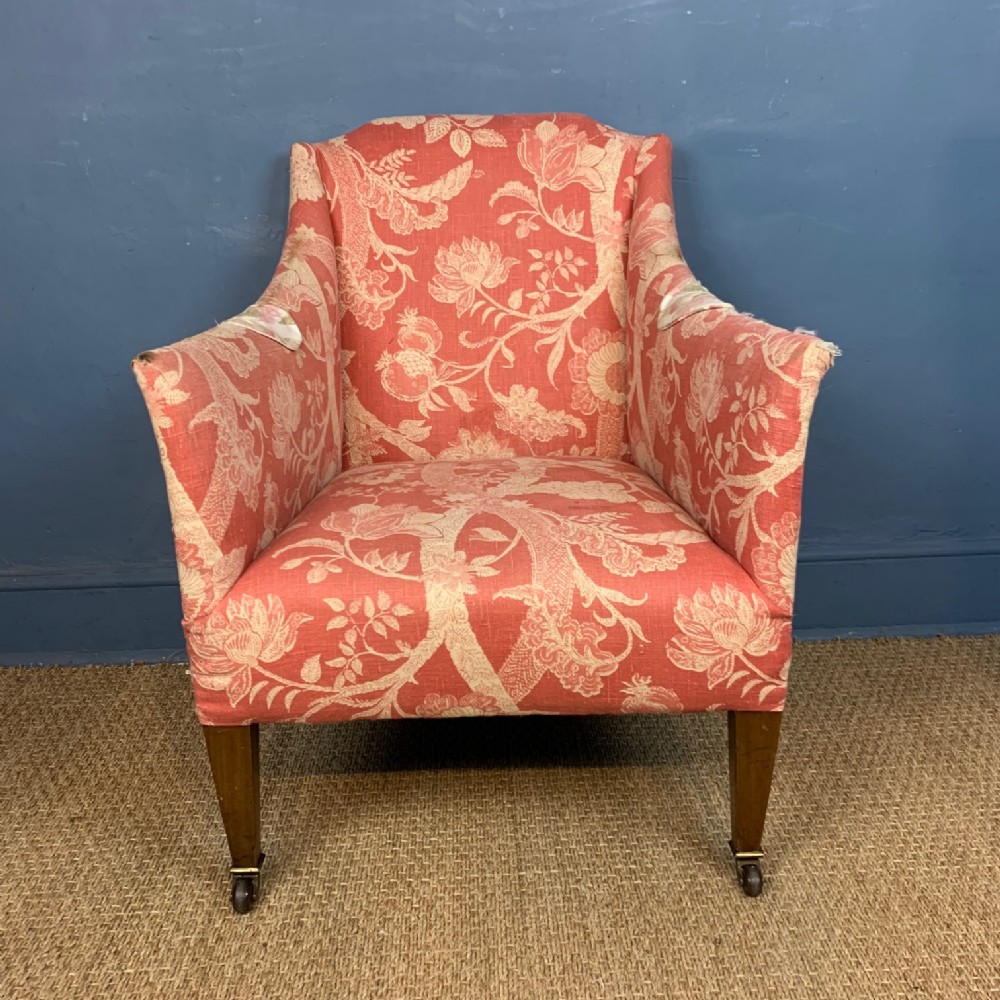An Edwardian upholstered bedroom chair