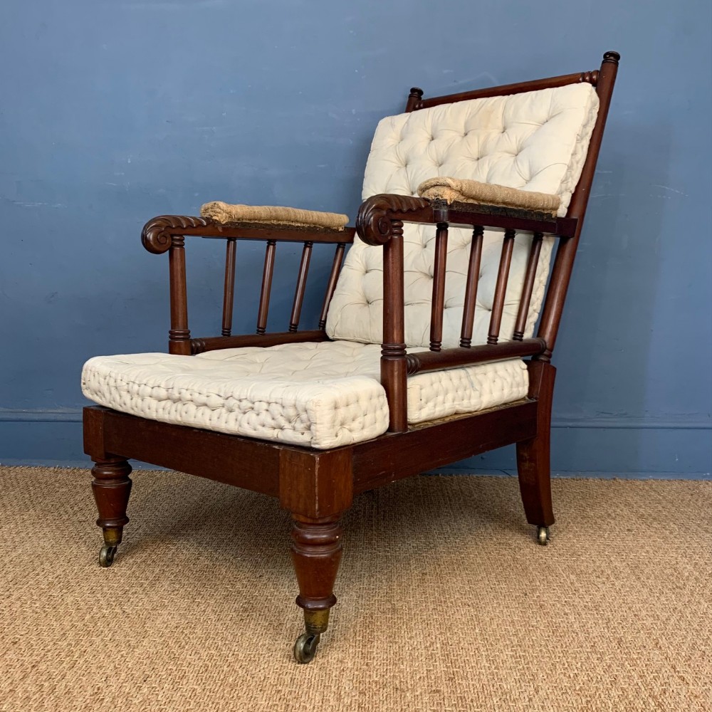 A George IV mahogany library chair circa 1830