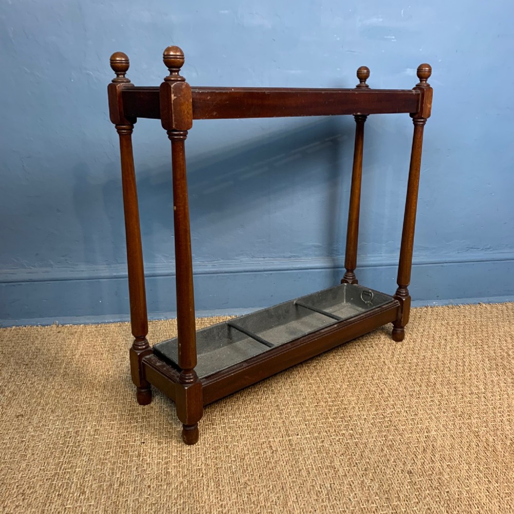 A late Victorian mahogany stick stand circa 1900
