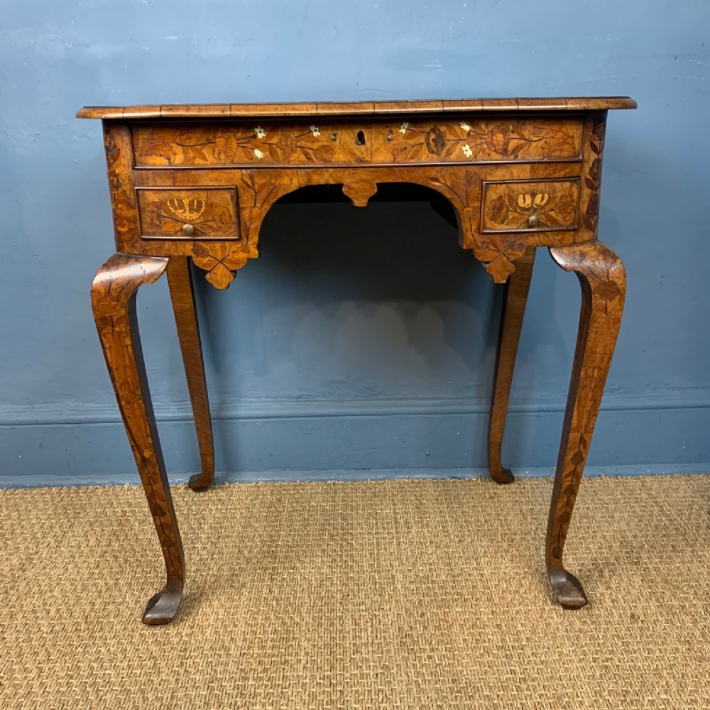 A mid-18th Century Dutch walnut and marquetry side table circa 1750