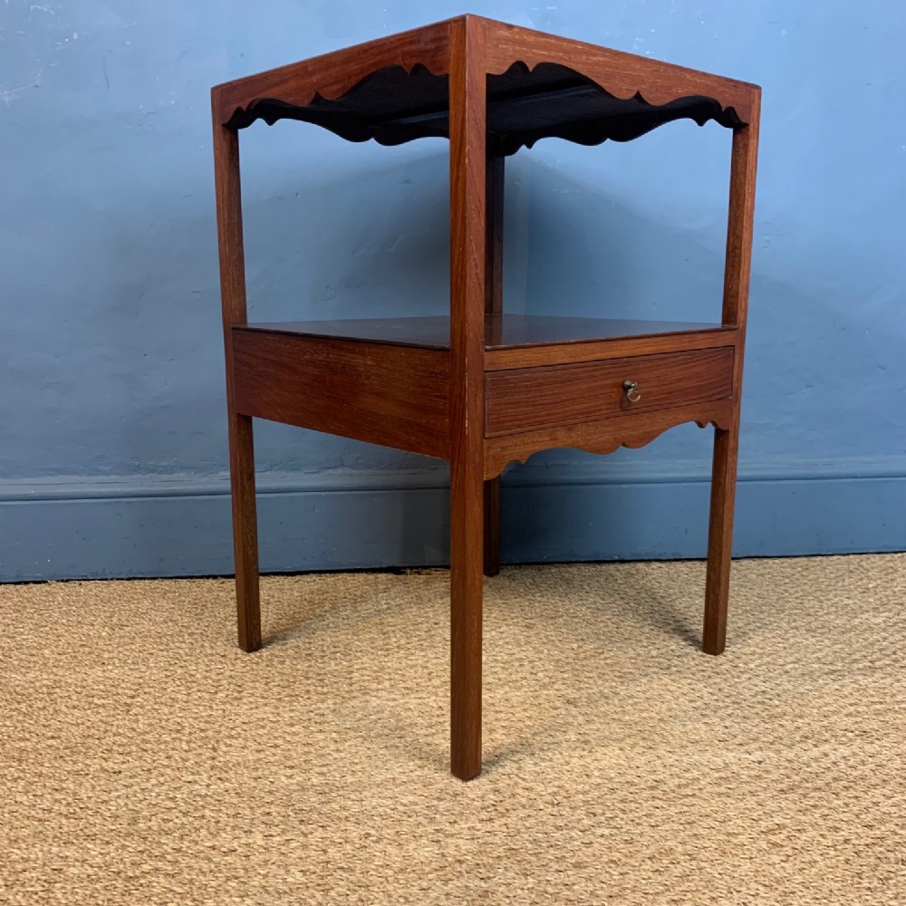 A late 19th c 2 tier rosewood bedside table circa 1900