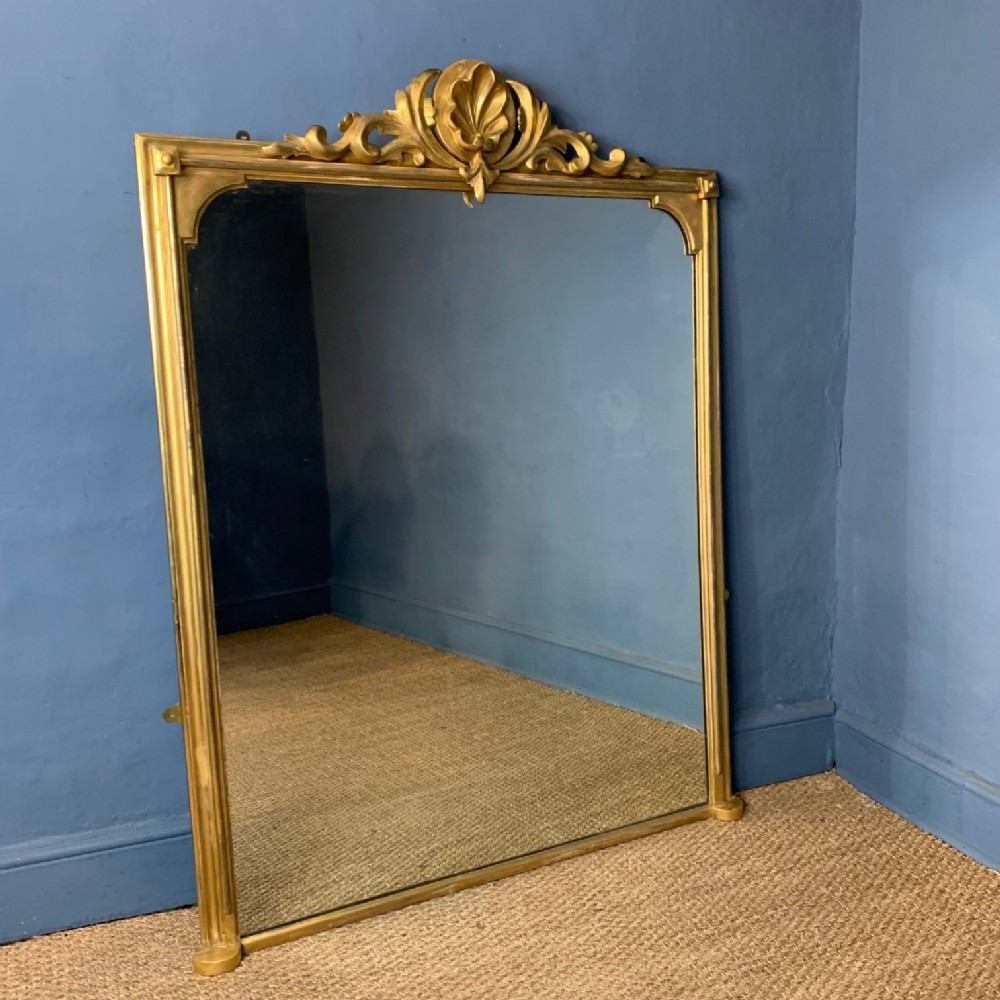 A large early Victorian giltwood overmantel mirror circa 1850