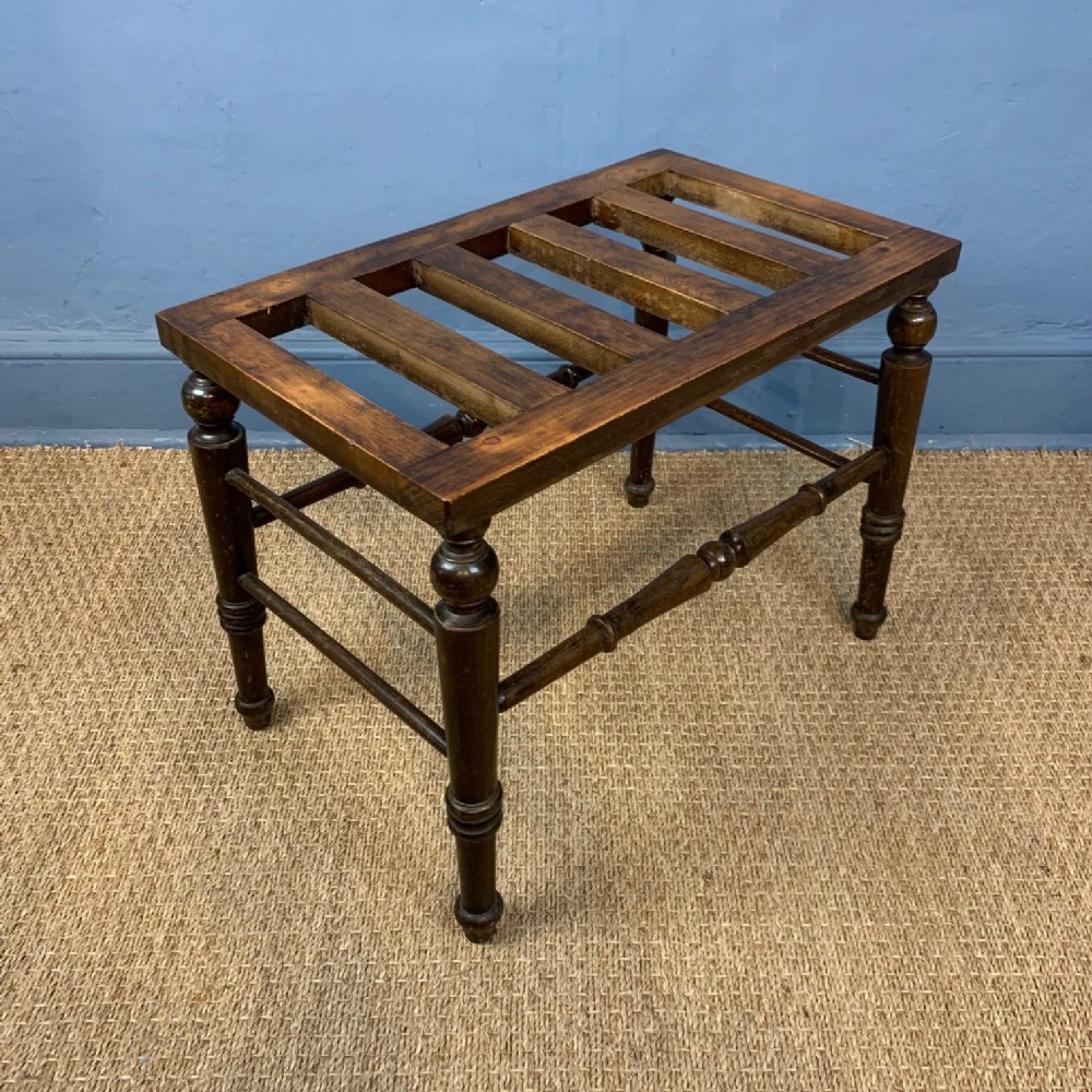 An Aesthetic Movement birch wood luggage rack circa 1890