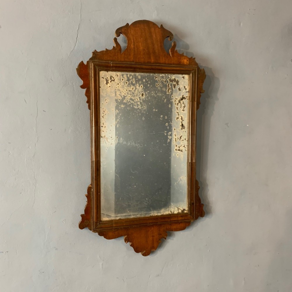 A small George III Chippendale period mahogany mirror circa 1760