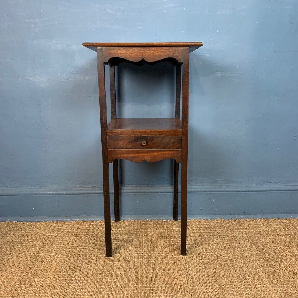 A George 111 mahogany 2 tier bedside table circa 1800 