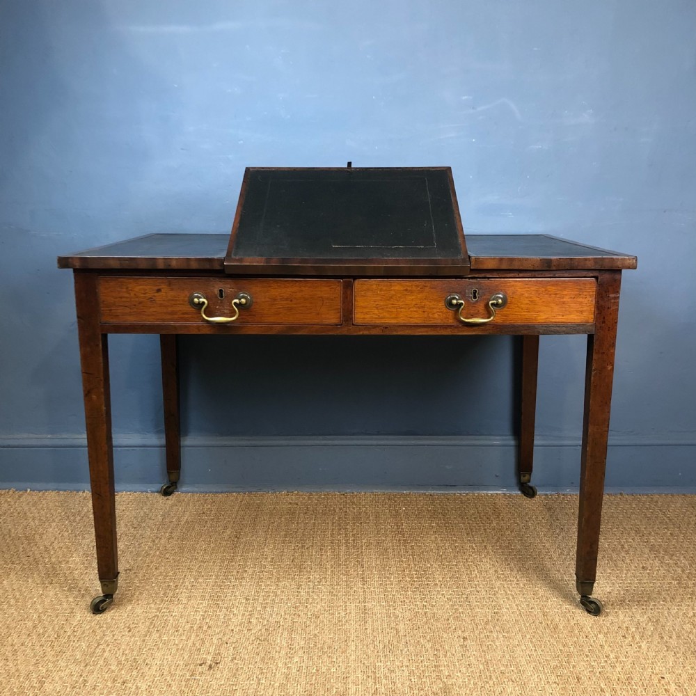A George III mahogany writing table circa 1800  View III